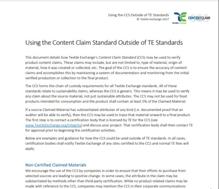 CCS-103 Using the CCS Outside of TE Standards