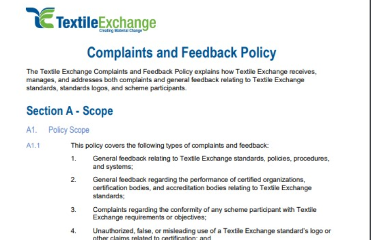 ASR-110 Complaints and Feedback Policy