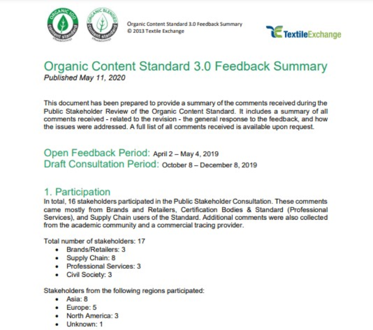 OCS-601 3.0 Consultation Feedback Summary