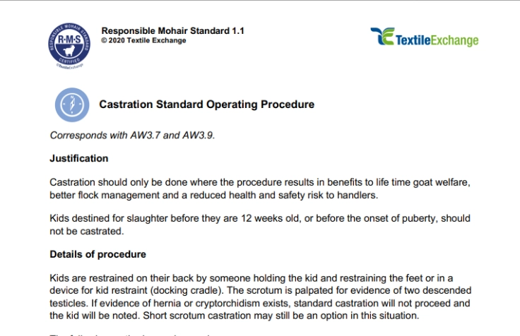 RAF-217b RMS Castration Standard Operating Procedure