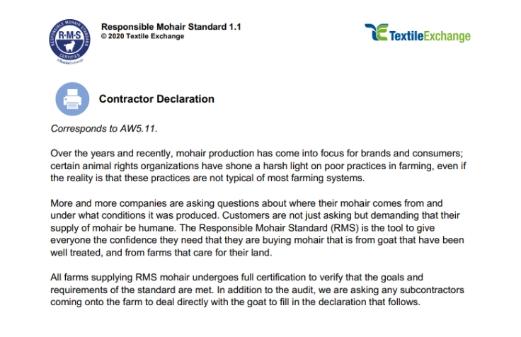 RAF-226b RMS Contractor Declaration
