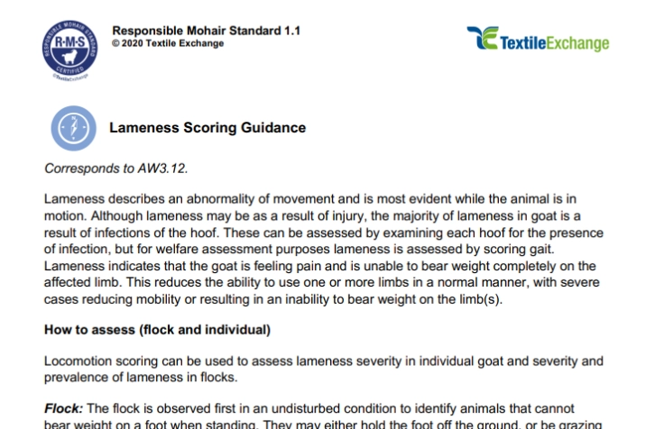 RAF-215b RMS Lameness Scoring Guidance