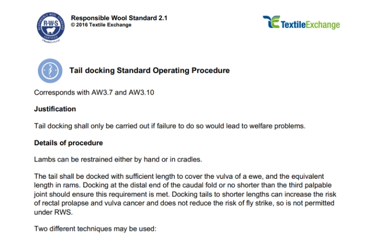 RAF-218a RWS Tail Docking Standard Operating Procedure