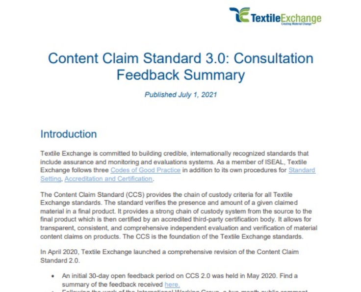 CCS-601 3.0 Consultation Feedback Summary