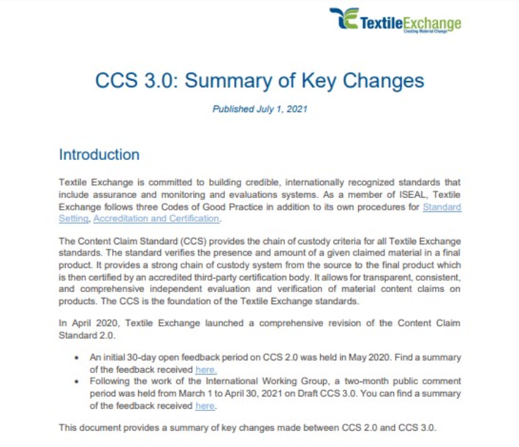 CCS-603 3.0 Summary of Key Changes
