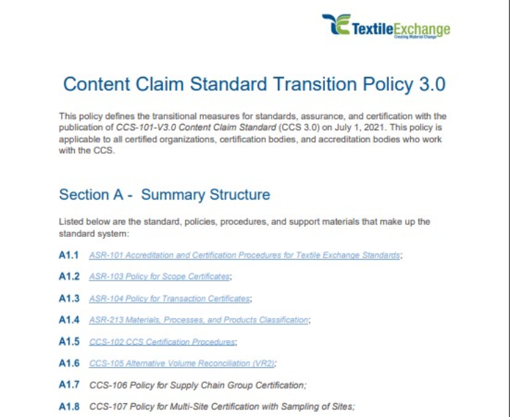 CCS-104 CCS 3.0 Transition Policy