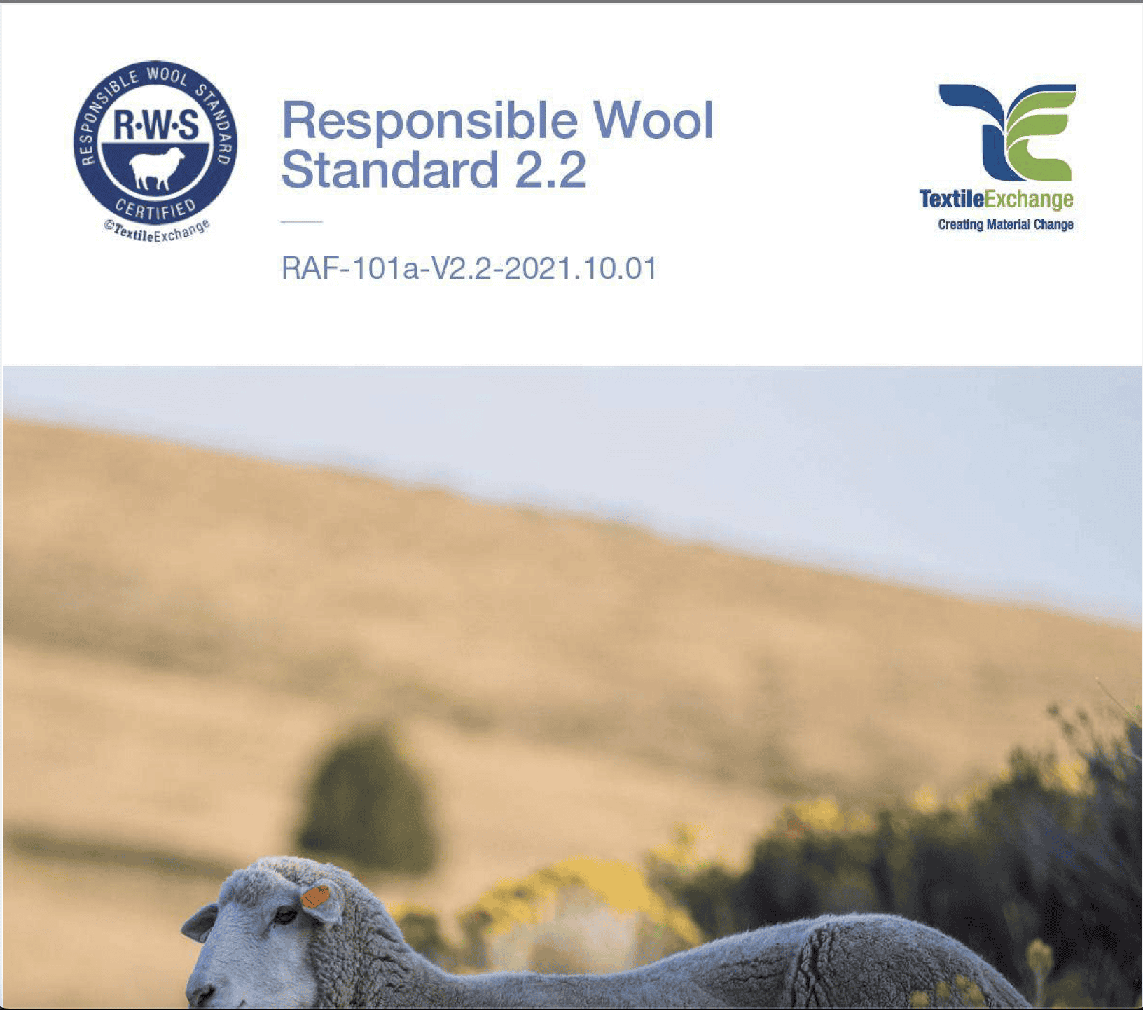 RAF-101a Responsible Wool Standard (RWS)