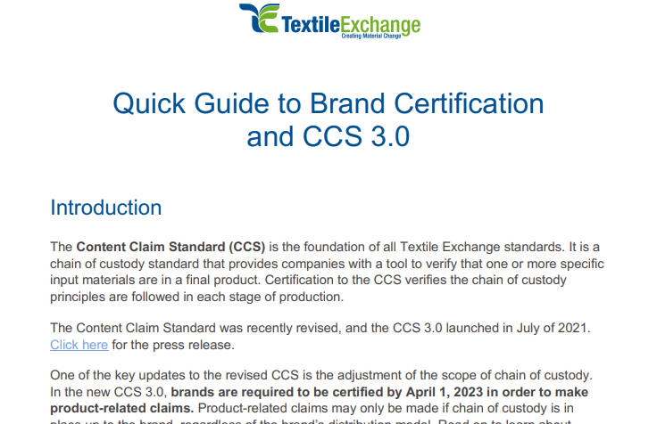 TE-406 Quick Guide to Brand Certification and CCS 3.0