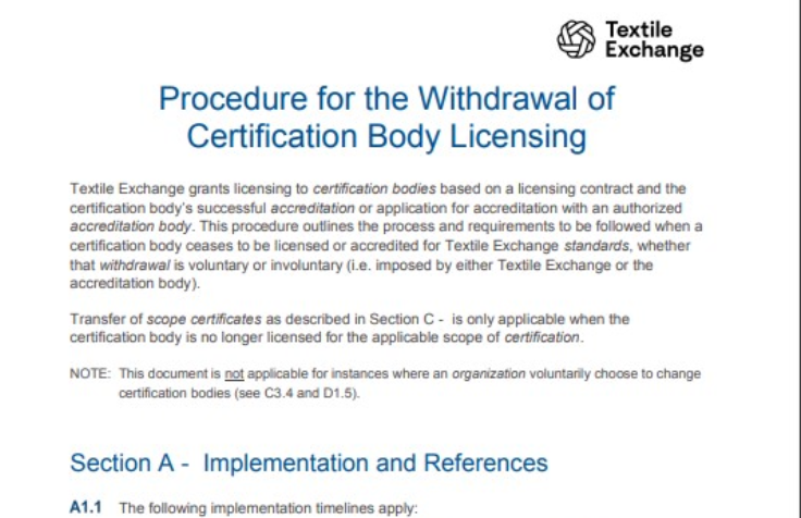 ASR-112 Procedure for the Withdrawal of Certification Body Licensing