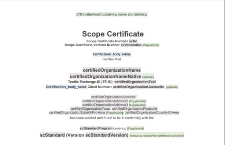ASR-204 Template for Scope Certificate